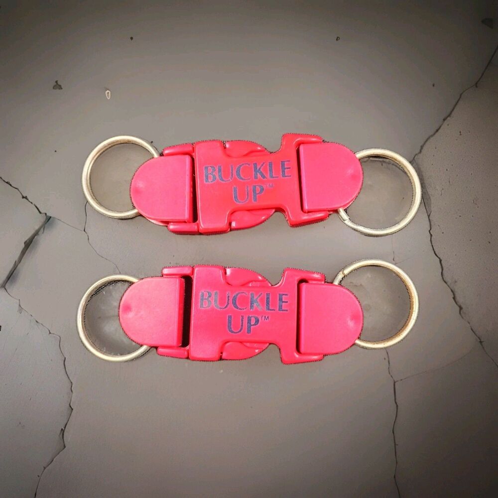 BUCKLE UP Safety Seatbelt Style Keychain Maryland Chiefs Challenge Lot Of 2